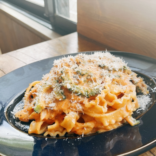 ゴーヤ入りカウボーイ風パスタ