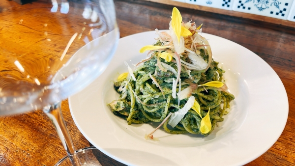 鰹の大葉ジェノヴェーゼパスタ