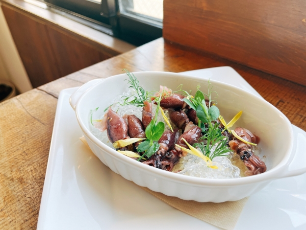 蛍烏賊のレモンと烏賊の魚醤のマリネ