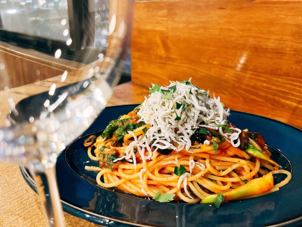 しらすと菜の花のマリナーラパスタ