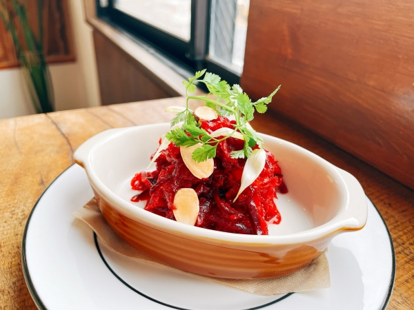 ビーツと冬人参、はるみ蜜柑のラペ